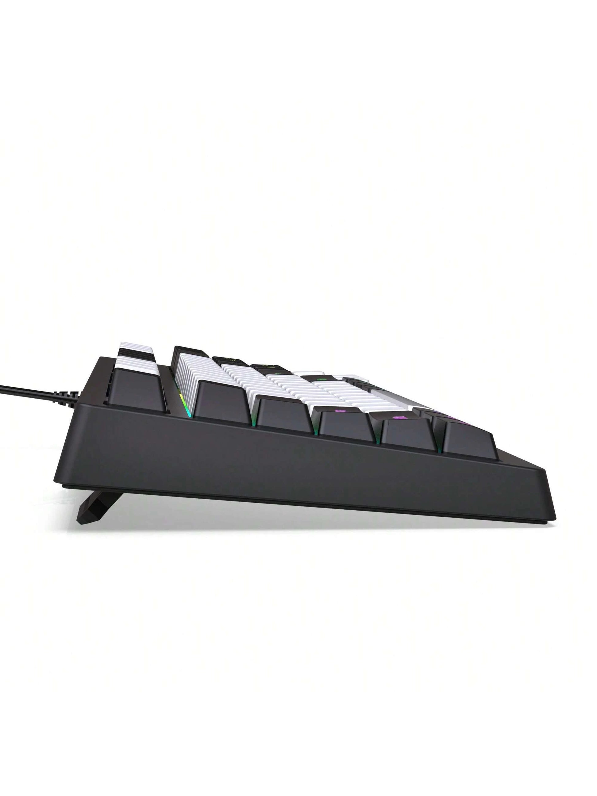Snpurdiri Snpurdiri Rgb Illuminated, Compact Gaming Keyboard, Usb Cable 87-Key Gaming Keyboard, Led Rainbow Backlit Keyboard, Membrane Keyboard, Suitable for Laptop, Pc Gaming, and Work Keyboard